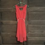 by & by ‎ Sleeveless Belted Solid Dress coral Size Medium Orange Photo 3