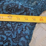 Lovers + Friends EveLace Long Sleeve Teal Romper size S Photo 6