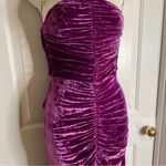 The Attico Rich Purple Velvet Dress With Gathered Front & Slit Size 38 IT new Photo 3