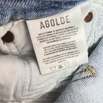 AGOLDE Jeans “Merrel” 25 Blue Cotton Blend Straight Leg Raw Hem Mid Rise Womens Photo 10
