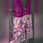 Victoria's Secret NWOT Pink Floral Babydoll Top Open Front XS Photo 4