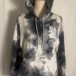 Obey  Worldwide Tie Dye Hoodie Black Gray Rose Graphic Unisex Medium Photo 0