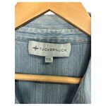 Tuckernuck Shirt Womens 2XL Blue Denim Chambray Western Pearl Snap Rodeo Boho Size 2X Photo 2