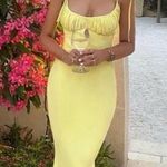 House Of CB Soren BUTTERCUP CUTOUT MIDI DRESS Photo 4