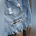 ZARA TRF Butterfly 🦋 Embroidered Distressed MOM FIT DENIM Shorts Photo 7