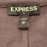 EXPRESS NWT  Swing Dress Formal Long Sleeve Lace Gray/Black Bell Sleeves V-Neck Photo 4