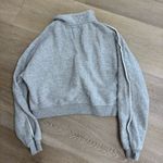 BDG Cropped Gray Half-Zip Sweatshirt Photo 5
