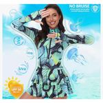 UNIQUEBELLA Rash Guard for Women,
1 Piece Modest Swimsuits for Women size M Size M Photo 8