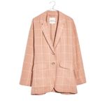 Madewell  Breezewoven Larsen Blazer in Windowpane Sandstone Photo 1