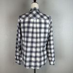 Current/Elliott Current Elliott Womens The Slim Boy Shirt Button Size 2 M Medium Burnside Plaid Photo 4