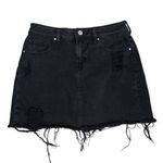 PacSun 🦎Black Distressed Denim Mini Skirt🌵 Photo 1