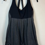 Lululemon  Power Technique Built In Shelf Bra Tank Top Shirt Black Gray Womens 10 Photo 0