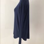 H by Halston Blue Grey Long Sleeve Turtleneck Shirt Blouse Size XS Photo 2