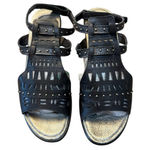 NAOT Vogue Rivet Sandals Black Grecian Leather Sz EU 39 / US 8 Comfort‎ Photo 0