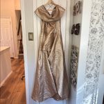 Ricki Freeman for Teri Jon peplum off shoulder gold maxi formal dress Size 16 Photo 2