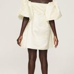 Peter Som x RTR White Satin Puff Sleeve Mini Dress Size 4 Photo 4