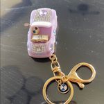 Lavendar BMW Car Keychain with Rhinestones & emblems Pink Photo 2