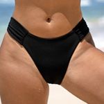 Berlook Black Ribbed Ruched Bikini Bottom ONLY 67 Size L Photo 0