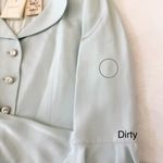 VINTAGE ESCADA SILK Light Blue Blazer Drapped Flared Sleeves Sz 40 NWT Photo 7