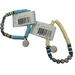 2‎ Simbi Vibe Catcher Bracelet Set Salty Queen Charm Stretchy Colorful Beads Blue Photo 2