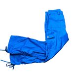 superdown  Raina Blue Cargo Pants LARGE Parachute Drawstring Hem Revolve $78 NEW Photo 6