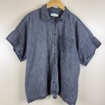Madewell  Shirt Women's Size XXL Black Lunar Wash Denim Button Up Classic Photo 0
