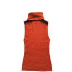 Sézane Sezane Yohan Jumper Sleeveless Turtleneck Sweater XS Tangerine Orange Luxury Photo 5