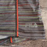 FILA Activewear Sportswear Grey Striped Fitted Running Jogging Top Shirt z Medium Photo 3