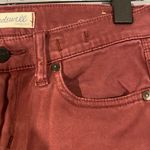 Madewell Maroon Low Rise Skinny Skinny Ankle Denim Jeans Women Sz 24 Photo 7