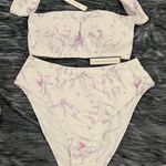 Soncy Plus Size MOCK NECK CUT OUT FRONT TEE swimsuit Purple Photo 0