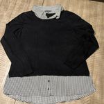 Adrianna Papell  Like New Womens Pullover Long Sleeve Sweater Blouse Houndstooth Photo 0