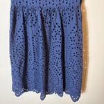 Sundance 100% Cotton Navy Eyelet Sleeveless Fit & Flare Dress XS Photo 2