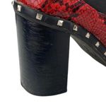 Charles by Charles David  Dodger Red Snakeskin Leather Studded Chelsea Boots 7.5M Photo 5