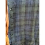 Madewell Dress XS Green Blue Tartan Plaid Dress Flannel Button Shirt Photo 3