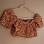 Brandy Melville  cropped floral off the shoulder top Photo 1