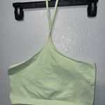 Mint Ribbed Crop Top Green Photo 0
