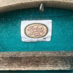 Vintage 80s Pickett and Post Teal Blue Green knit crewneck sweater Size M Photo 3