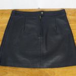 High Quality Black Leather Biker Skirt Size 12 Photo 5