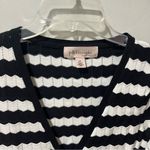 Philosophy ANTHROPOLOGIE Cardigan Women Small Black White Button Up Knit Sweater Photo 4