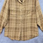 Jones New York  Yellow Plaid Flannel Western Urban 90s Skater Grunge Shirt 6 Photo 3