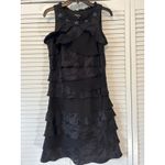 S.L. Fashions Black Dress Sleeveless Embellished‎ Ruffle Tiered Party Cocktail 6 Photo 1