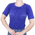 Vintage 90s Purple Bubble Popcorn Shirt Size M Photo 0