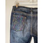 COOGI  Blue Medium Wash Distressed Rhinestone‎ Accent Straight Leg Jeans 11/12 Photo 8