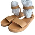 ASOS NWOT  DESIGN Forlong chunky flatform cork sandals in natural UK 7/US 9 Photo 0