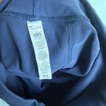 Alo Yoga  Blue Moto-Style Leggings with Ribbed Panels Photo 5