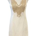 Lilly Pulitzer Largo White Gold Sleeveless Shift Dress Sz 2 Resort Coastal Prep Photo 0