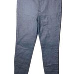 Princess Polly Coated Shiny Skinny Jeans Black Hi-Rise Faux Leather Pants Size 6 Photo 1