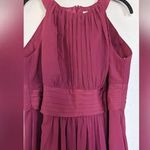 David's Bridal AW Dorian Bridesmaid Prom Formal Occasion Wedding Guest Dress, Purple, Chianti Photo 3