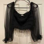 I Just Have to Have It Off The Shoulder Black Sheer Top  Photo 1