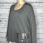 Cato Live Well Active NWT Size 22/24W Gray Dream Foil Graphic Athletic Knit Top Photo 1